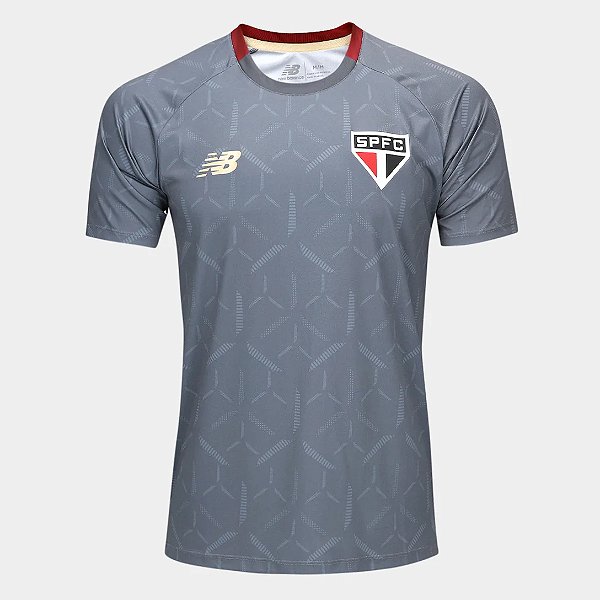 CAMISA NEW BALANCE SÃO PAULO TREINO CINZA 2025