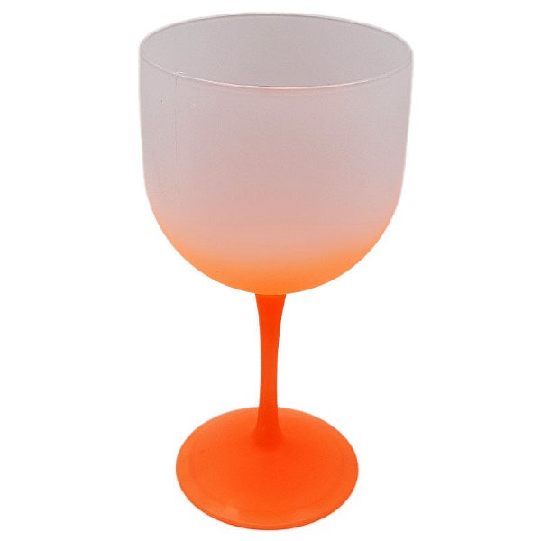 Taça gin degradê laranja 580ml transparente