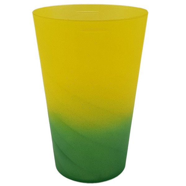 Copo liso verde amarelo Brasil 700ml