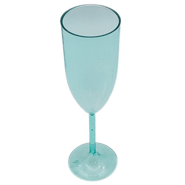Taça Champanhe Translúcida Azul Tiffany transparente