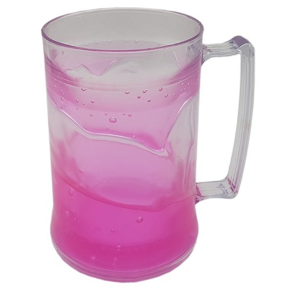 Caneca gel cor rosa congelante acrílico (P/ Transfer)