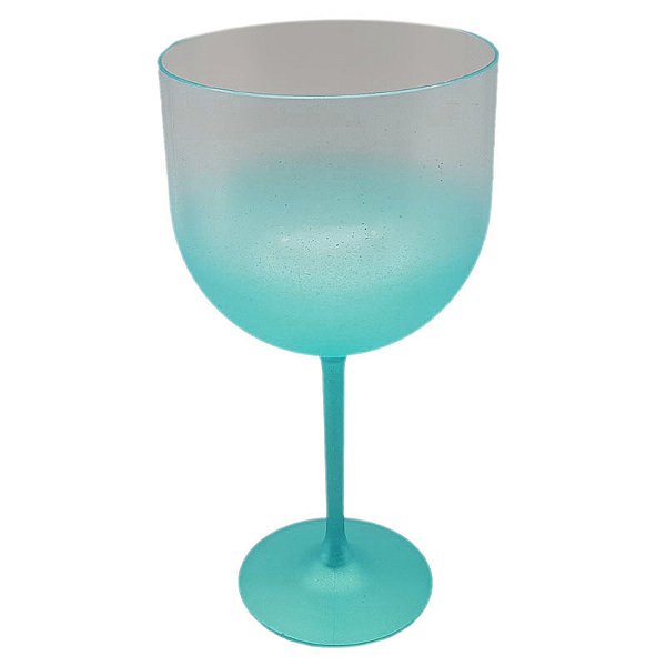 Taça gin degrade azul bebe 580ml transparente