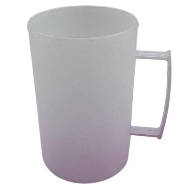Caneca Chopp Jateada Rosa Bebê 500 ml