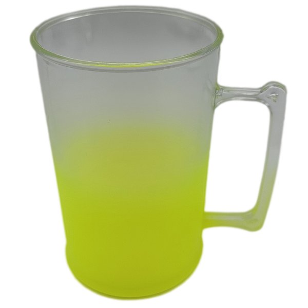 Caneca chopp jateada cristal amarela 450 ml