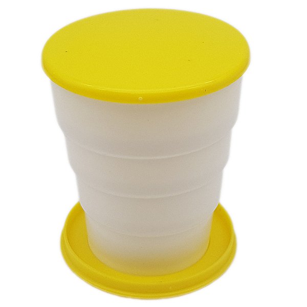 Copo Plástico Retrátil Amarelo 120ml