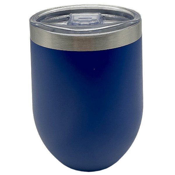 Copo térmico oval fosco- Azul Royal