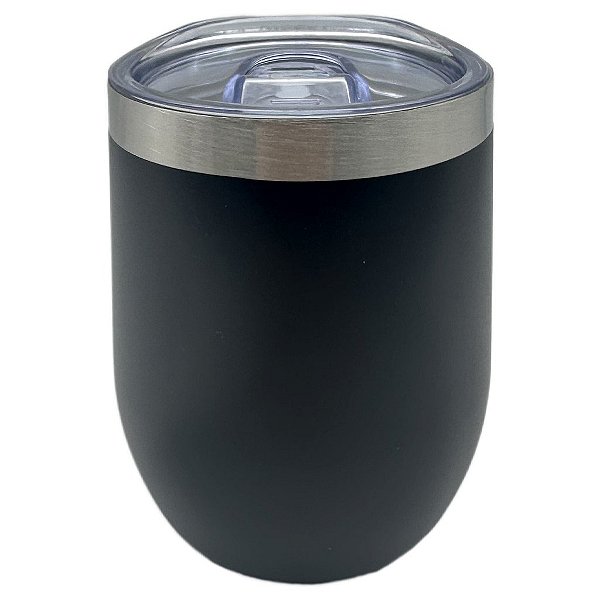 Copo térmico oval fosco- Preto