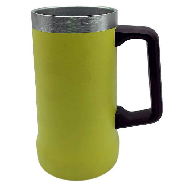 Caneca térmica amarelo - com alça