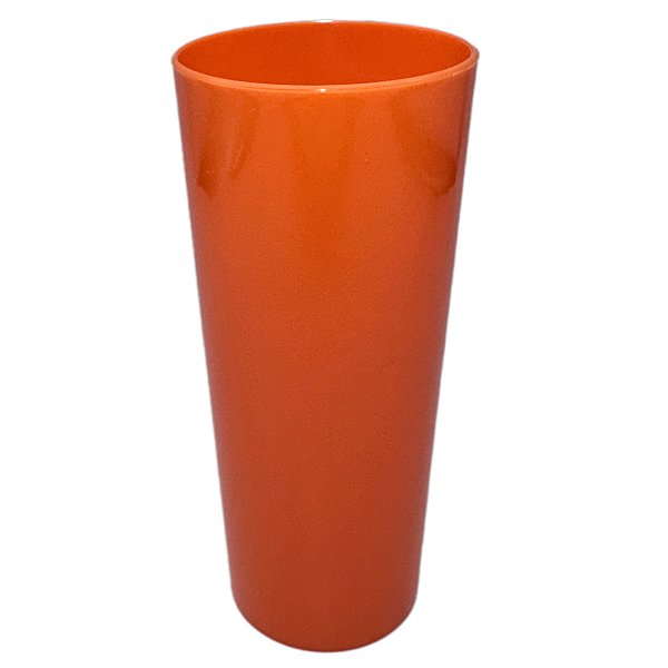 Copo Liso Laranja Florescente Leitoso 350ml