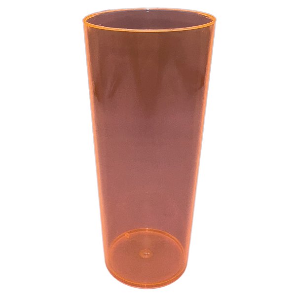 Copo Liso Laranja Neon 350ml