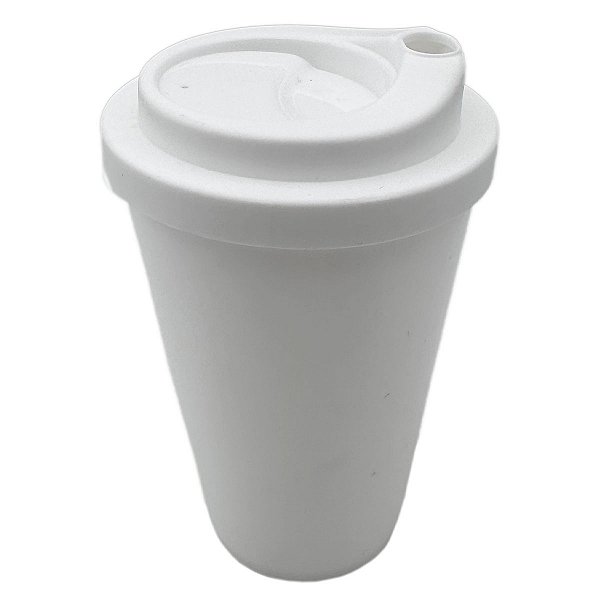 Copo Café Branco com Tampa Branco