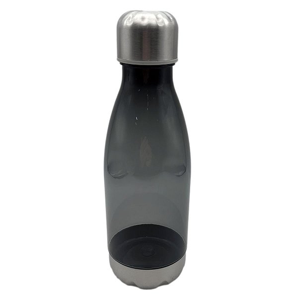 Squeeze Plástica Urban Preta com Tampa de Metal 500ml