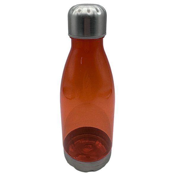Squeeze Plástica Urban Laranja com Tampa de Metal 500ml
