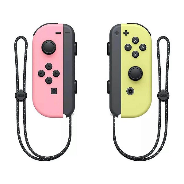 Controle Nintendo Joy Con Rosa e Amarelo Nintendo Switch
