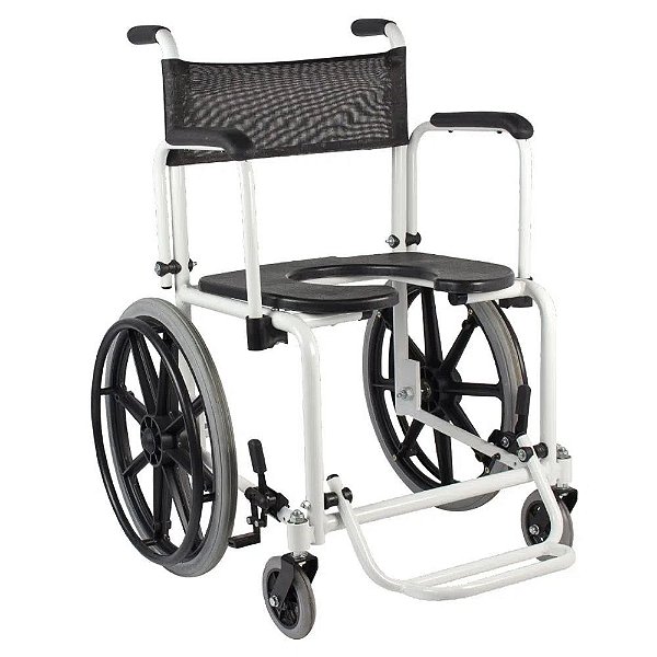 Cadeira de Banho em Alumínio com Rodas Grandes Traseiras B20A - Ortomobil