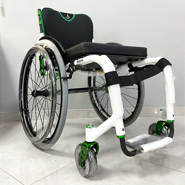 Cadeira de Rodas Monobloco Sigma Smart Branco c/ Verde