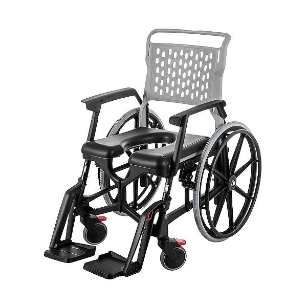 Cadeira de Banho Desmontável Seatara Home com Rodas Traseiras Grandes 24"