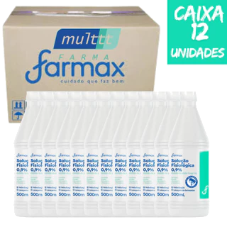 Kit 3 Litros Soro Fisiológico 12 x 500ml Gotejador