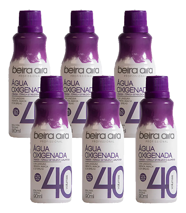 Kit 540ml agua oxigenda 40V Beira Alta 6 frascos 90ml
