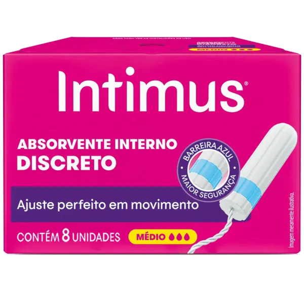 Absorvente Interno Intimus Médio 8 Unidades