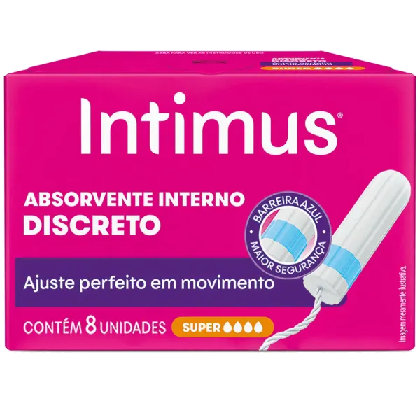Absorvente Interno Intimus Super 8 Unidades