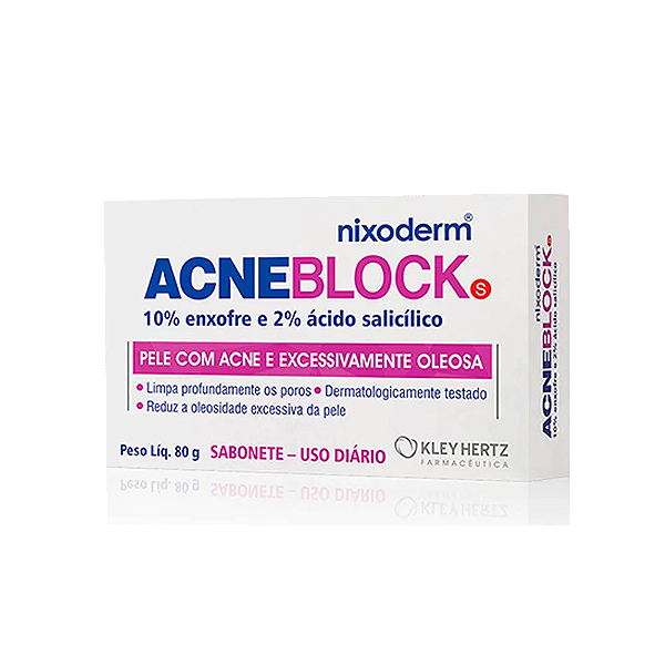 Acneblock Sabonete em Barra Pele com Acne e Excessivamente Oleosa 80g