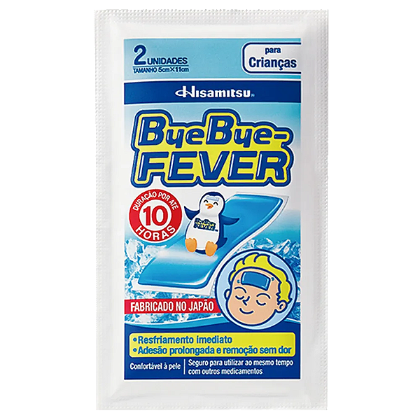 Adesivo para Alívio da Febre Bye Bye Fever Crianças 2 Unidades