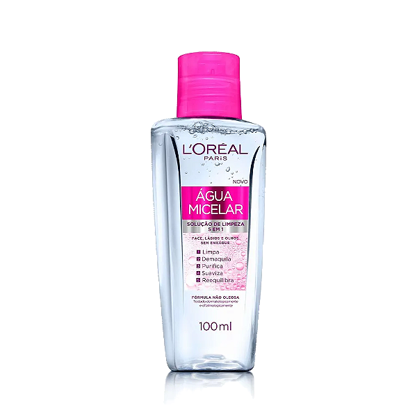 Água Micelar L'oréal Solução de Limpeza 5 em 1 100ml