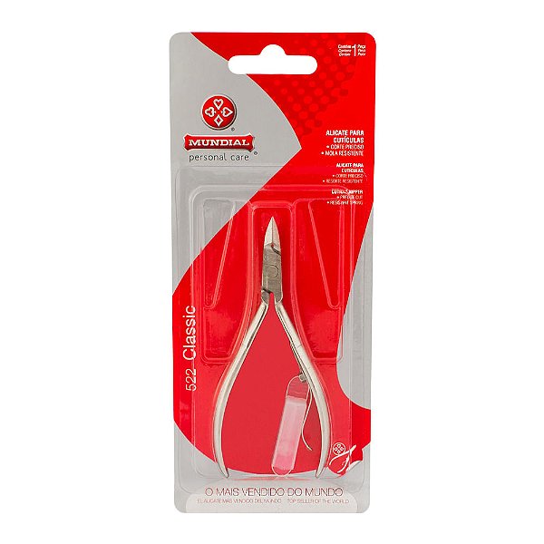 Alicate para Cutícula Mundial Classic 522 com 1 Unidade
