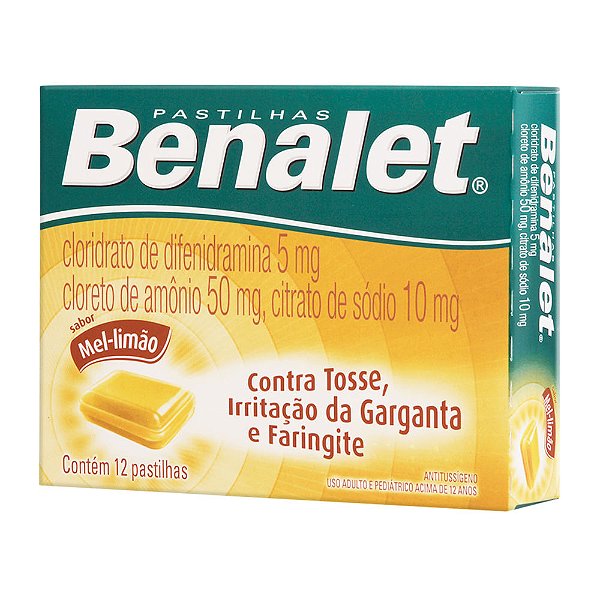 Benalet Pastilhas Sabor Mel-limão com 12 Unidades