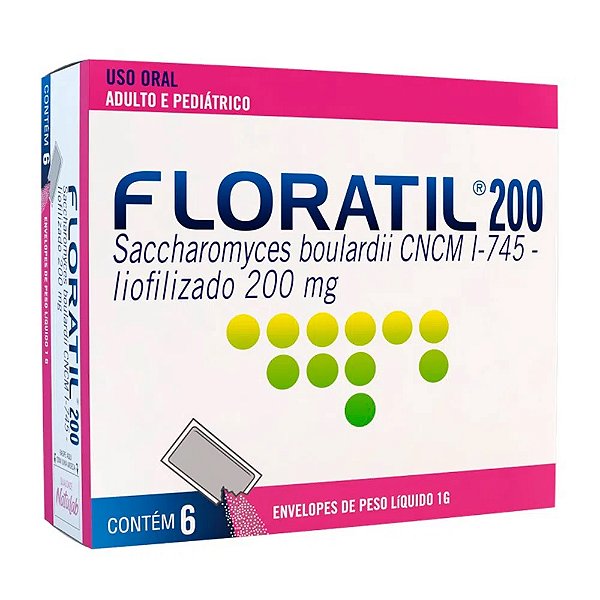 Floratil 200mg Envelopes de 1g com 4 Unidades