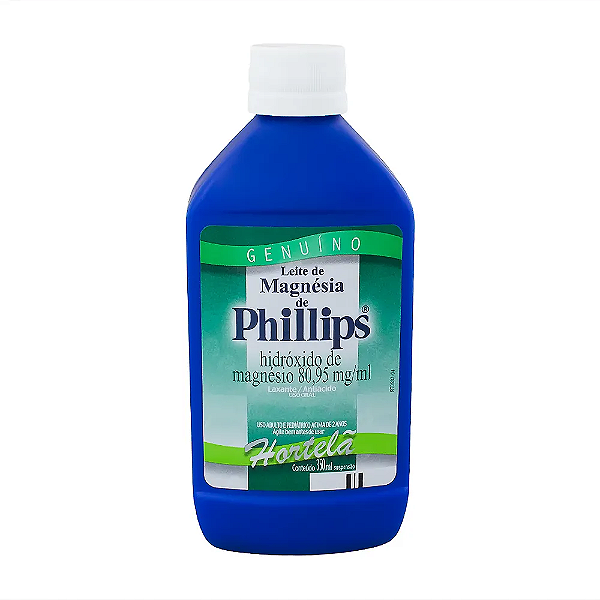 Leite de Magnésia de Phillips Hortelã com 350ml