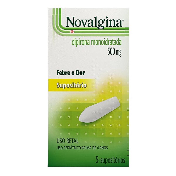 Novalgina 300mg Supositórios com 5 Unidades