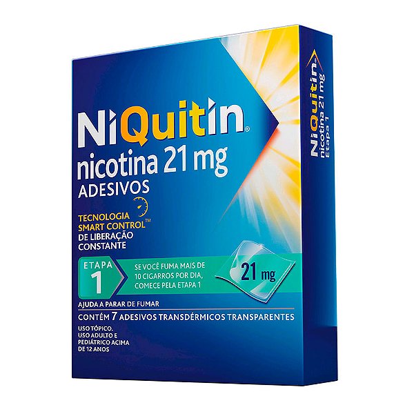 Niquitin Adesivo 21mg com 7 Adesivos de Nicotina