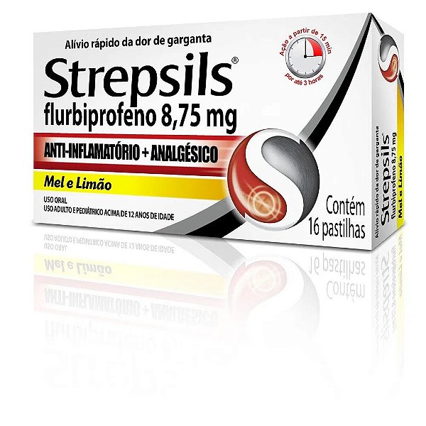 Strepsils Pastilhas para Garganta Sabores com 16 Pastilhas