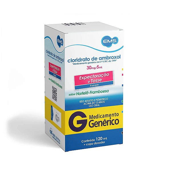 Ambroxol 30mg/5ml Genérico Xarope Adulto com 120ml