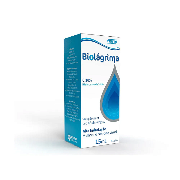 Biolágrima 0,10% Solução Oftálmica Estéril 15ml