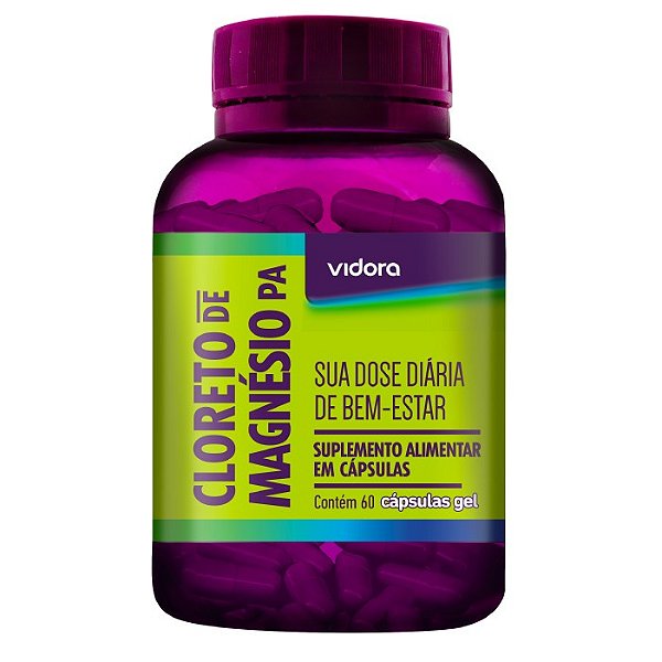 Cloreto De Magnésio PA 60 Cápsulas Vidora