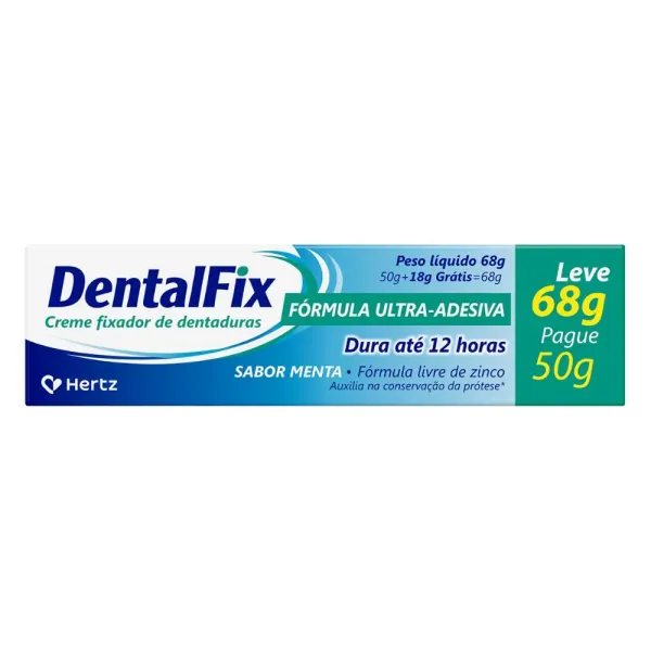DentalFix Creme Fixador de Dentaduras Sabor Menta 68g