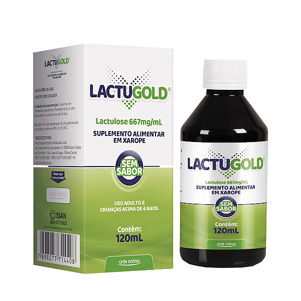Lactulose 667mg/ml Xarope Sem Sabor Com 120 mL