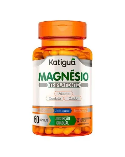 Magnésio Tripla Fonte 500mg 60 Cápsulas - Katiguá