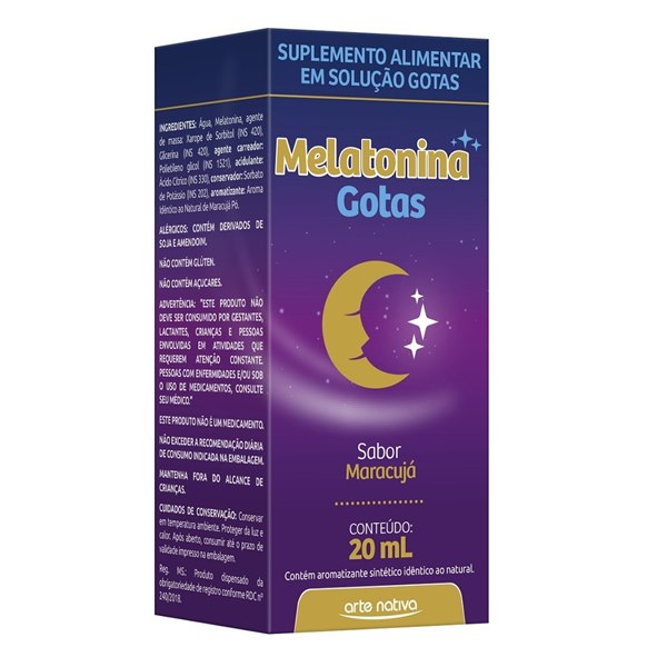 Melatonina 0,21mg/ml Solução de Uso Oral Sabor Maracujá 25ml