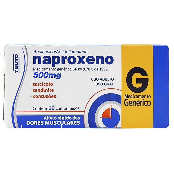 Naproxeno 500mg com 10 Comprimidos