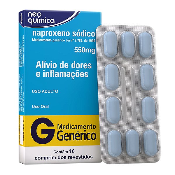 Naproxeno 550mg 10 Comprimidos
