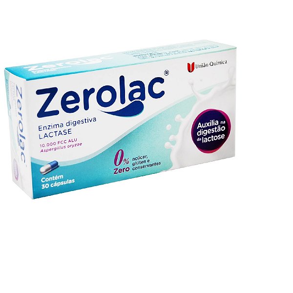 Lactase 10.000U.FCC Com 30 Cápsulas Neo Química Zero Açúcar