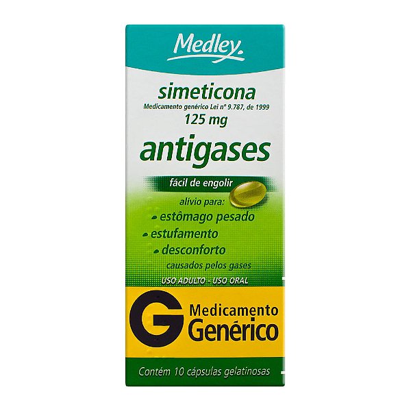 Simeticona 125mg com 10 Cápsulas