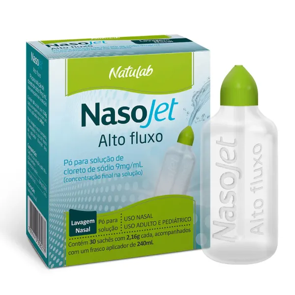 Soro Fisiologico em pó KIT Completo 30 envelopes + frasco