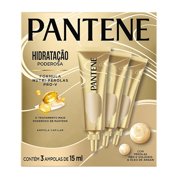 Kit Ampola Pantene Hidratação Poderosa 3 Ampolas com 15ml Cada 45ml