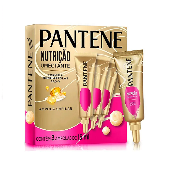 Kit Ampola Capilar Pantene Pro-V Nutrição 3 Ampolas com 15ml Cada 45ml