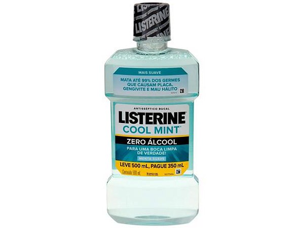 Antisséptico Bucal Listerine 500ml Cool Mint Sem Álcool